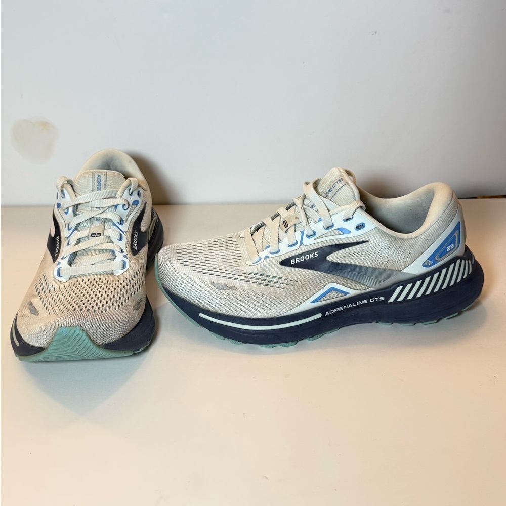 Brooks Adrenaline GTS Shoes in Blue and Green Size 8.5